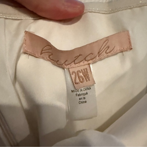 Anthropologie Hutch Color block Strapless Bow Dress NWT Yellow White - Picture 5 of 9